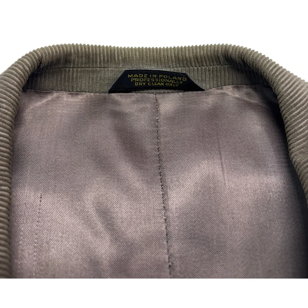 vtg 70s Western Corduroy Blazer 46L Jacket Sport Suit Coat Elbow Patches Taupe‎